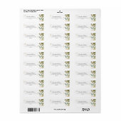 Moderne Waterverf Greenery Leaf Lijst Etiket (Full Sheet)