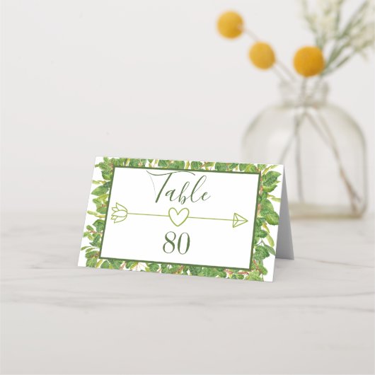 Moderne Waterverf Greenery Wedding (Voorkant)