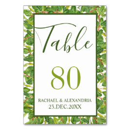 Moderne Waterverf Greenery Wedding Kaart