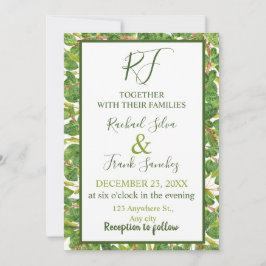 Moderne Waterverf Greenery Wedding Kaart