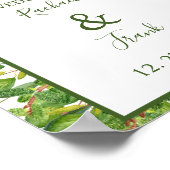 Moderne Waterverf Greenery Wedding Poster (Hoek)