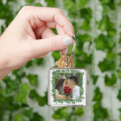 Moderne Waterverf Greenery Wedding Sleutelhanger (Hand)