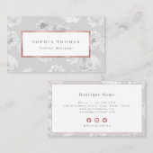 Moderne waterverf griep roos goudberoerte maar visitekaartje (Voorkant / Achterkant)