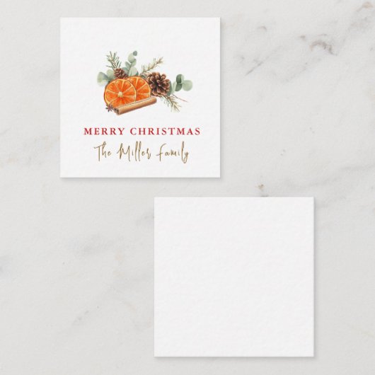 Moderne waterverf groen Kerst Notitiekaartje (Voorkant / Achterkant)