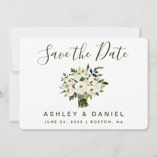 Moderne Waterverf groen sparen de Datum Save The Date