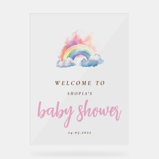 Moderne Waterverf Groene Bladeren Branch Acryl Bord (Voorkant)