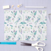 Moderne waterverf groene lavendel floraal tissuepapier (Craft)