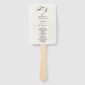 Moderne Waterverf Groene Olijftak Handwaaier (Voorkant)