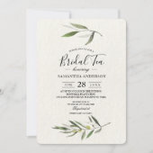 Moderne Waterverf Groene Olijftak Kaart (Voorkant)