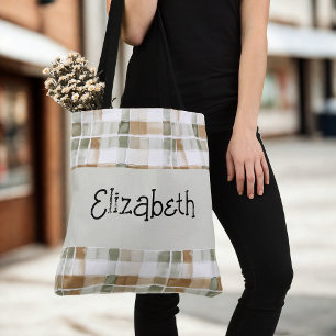 Moderne Waterverf Herfst Plaid Draagtas