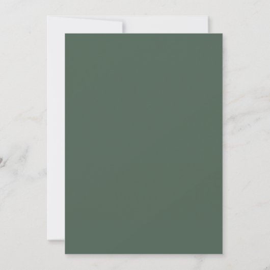 Moderne Waterverf in Fuchsia en Sage Green Kaart (Achterkant)