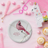 Moderne Waterverf kardinaal vogel Papieren Bordje (Feest)