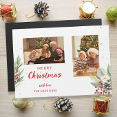 Moderne Waterverf Kerst Botanische Twee-Foto