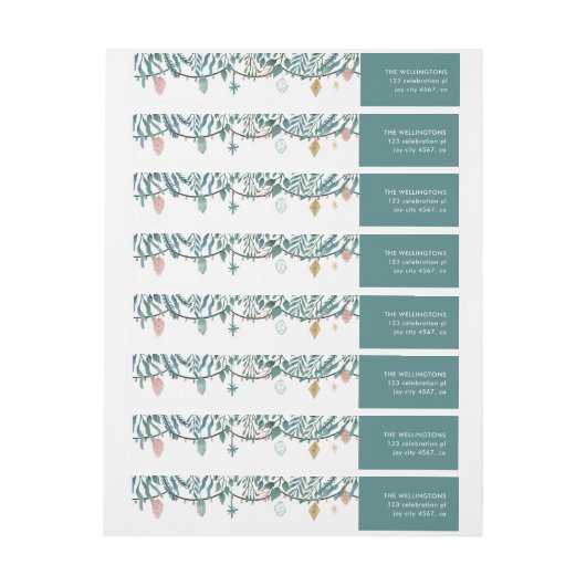 Moderne Waterverf kerstak (Vel)