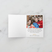 Moderne Waterverf kerstboom fotokaart Kaart (Binnen)