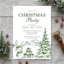 Moderne Waterverf Kerstboom Groene Feest