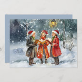 Moderne Waterverf kerstboomers Kaart (Voorkant / Achterkant)