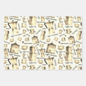 Moderne Waterverf koffieespressopotten Inpakpapier Vel (Voorkant)