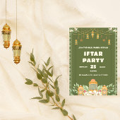 Moderne Waterverf lantaarn iftar feestuitnodiging Feestdagenkaart