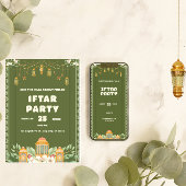 Moderne Waterverf lantaarn iftar feestuitnodiging Feestdagenkaart