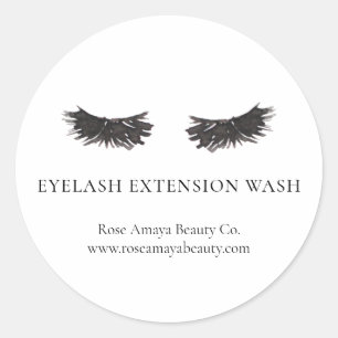 Moderne Waterverf Lash Extension Cleanser Ronde Sticker