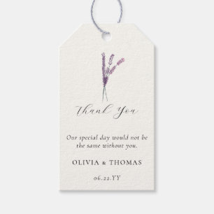 Moderne Waterverf Lavender Sprigs Classy Wedding Cadeaulabel