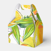 Moderne Waterverf Lemon Garden geel Favoriet Doos Bedankdoosjes (Achterkant)