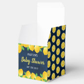 Moderne Waterverf Lemon Tree Baby shower Bedankdoosjes (Geopend)