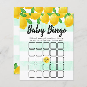 Moderne Waterverf Lemon Tree Baby shower Bingo