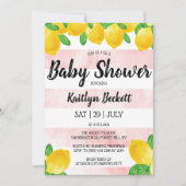 Moderne Waterverf Lemon Tree Baby shower Kaart (Voorkant)