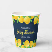 Moderne Waterverf Lemon Tree Baby shower Papieren Bekers (Voorkant)