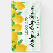 Moderne Waterverf Lemon Tree Baby shower Welkom Spandoek (Verticaal)