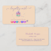 Moderne Waterverf Macarons Loyalty Kaart (Voorkant / Achterkant)