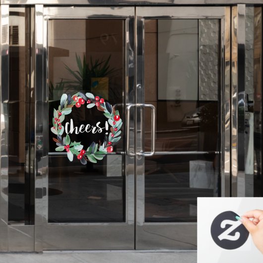 Moderne waterverf met het dikke script raamsticker (Kantoordeur)