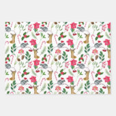 Moderne Waterverf met witte kerststaart Inpakpapier Vel (Voorkant)