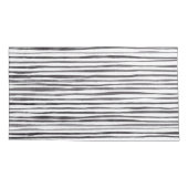 Moderne Waterverf met zwarte en witte strepen   Kussensloop (Achterkant)