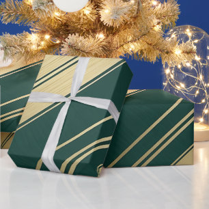 Moderne waterverf metallic goudgroen cadeaupapier