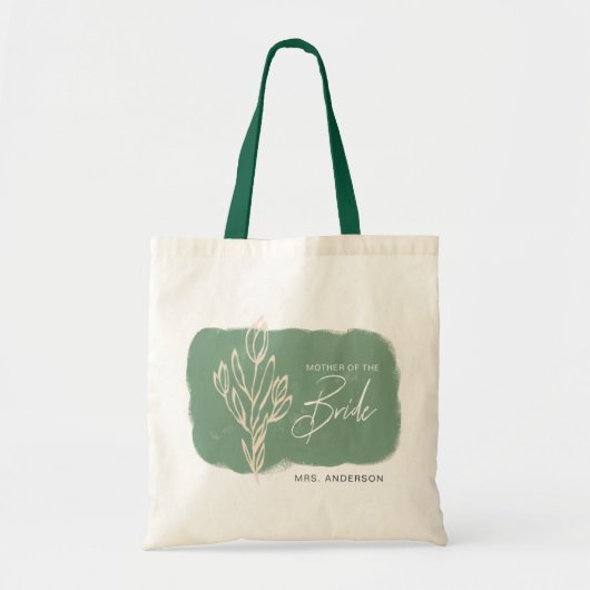 Moderne waterverf moeder van de bruid tote bag (Voorkant)
