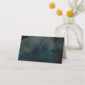 Moderne Waterverf Moody Blue Tafelnummer Zitplaats (Achterkant)