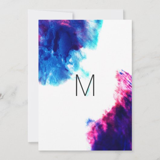 Moderne Waterverf mudges Graduation Party nodigt u Kaart (Achterkant)