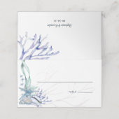 Moderne Waterverf Ocean Beach Wedding (Buitenkant ongevouwen)