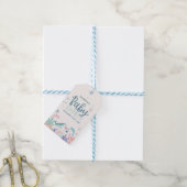 Moderne Waterverf onder het Zee Baby shower Cadeaulabel (Met Touw)