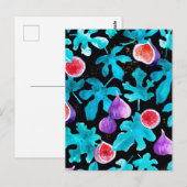 Moderne Waterverf op zwart Briefkaart (Voorkant / Achterkant)