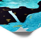 Moderne Waterverf op zwart Sierkussen Poster (Hoek)