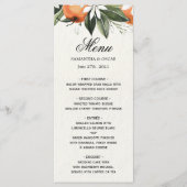 Moderne Waterverf Oranje en lederen schoonheid Menu (Voorkant)