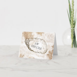 Moderne Waterverf Oyster Beach Weddenschap Bedankkaart