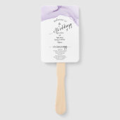 Moderne Waterverf Paarse bruiloft Handwaaier (Voorkant)