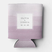 Moderne Waterverf Paarse ombre Wedding Blikjeskoeler (Voorkant)