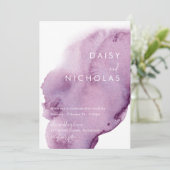 Moderne Waterverf Paint Splash Wedding Kaart (Staand voorkant)