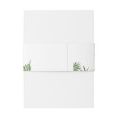 Moderne Waterverf palm Tree Wedding Uitnodigingen Wikkel (Achterkant Voorbeeld)